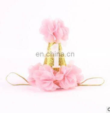 1 PCS Newborn Headbands Girls Hair Accessories Infants Flower Crown Headband Hair Bands Kids Birthday Gifts