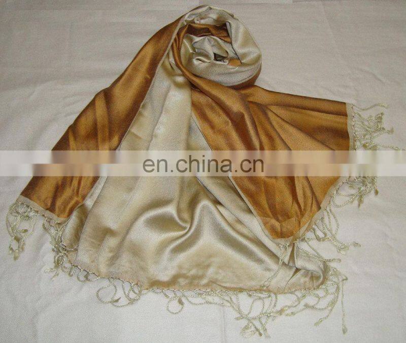 FINEST QUALITY 100% SILK REVERSIBLE SHAWL