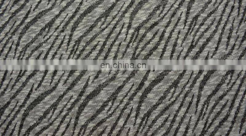 Knitted silver fabric with zebra made in china