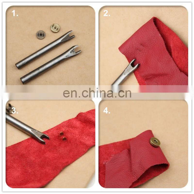 2018 metal double face rivet magnet button