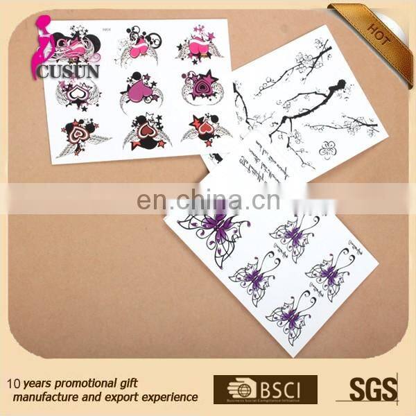 Hot selling custom temporary body Tattoo wholesale