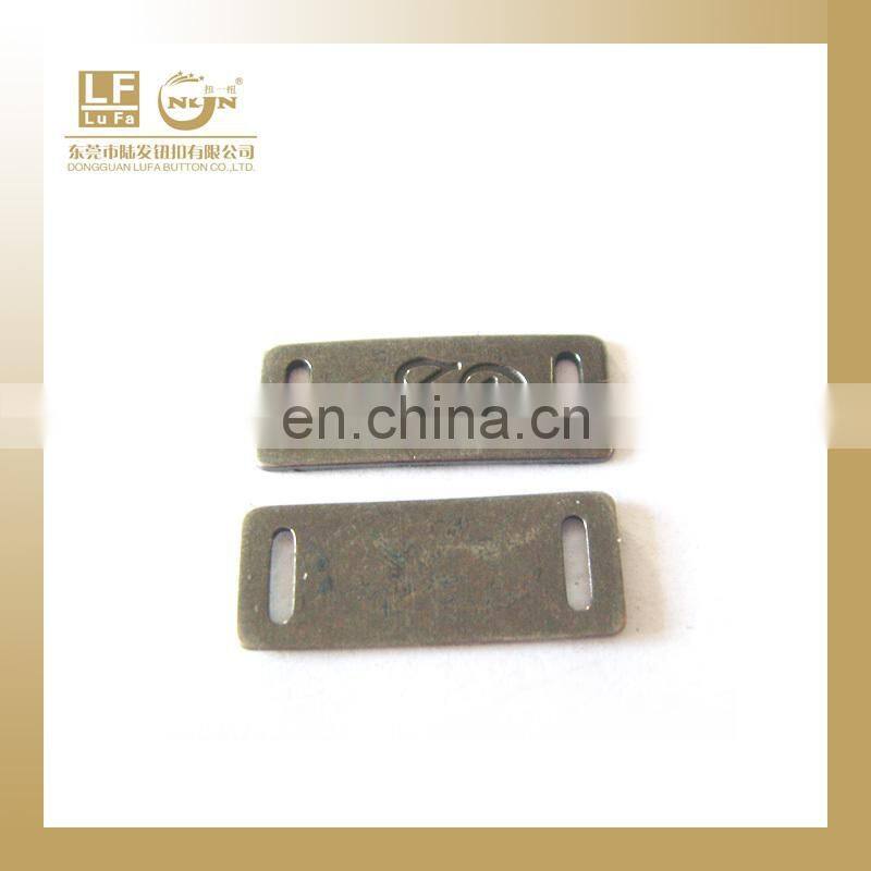 jeans leather patch with metal