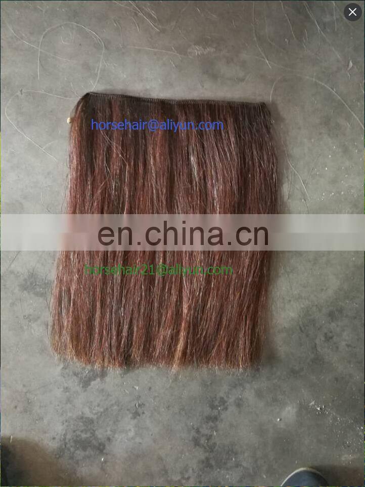 Clip horse hair forelocks for equestrian saddlery products