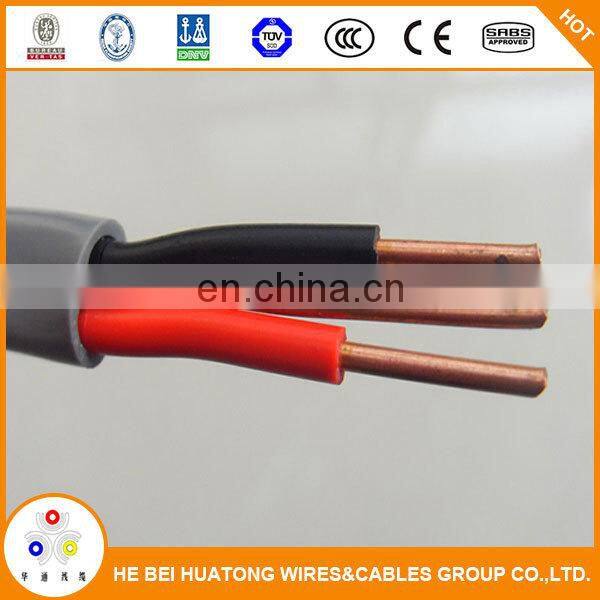 BVVB cable 300/500V PVC insulated and sheathed twin and earth flexible flat electrical cable