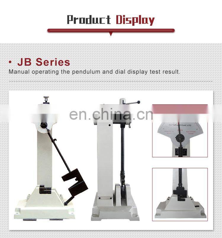 ISO ASTM EN BIN GB JB-300 Manual Charpy Impact Test Procedure Impact Testing Machine Supplier