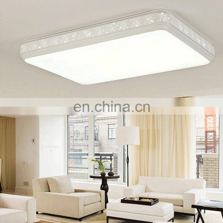 Factory Sale Modern Rectangular LED Ceiling Light Acrylic Iron Living Room Lighting