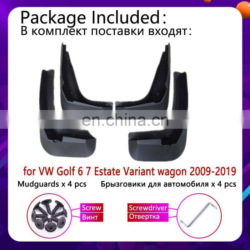 for VW Volkswagen Golf 6 7 MK6 MK7 Estate Variant Wagon 2009~2019 Mudguards Mudflap Fender Mud Flaps Splash Car Accessories 2017