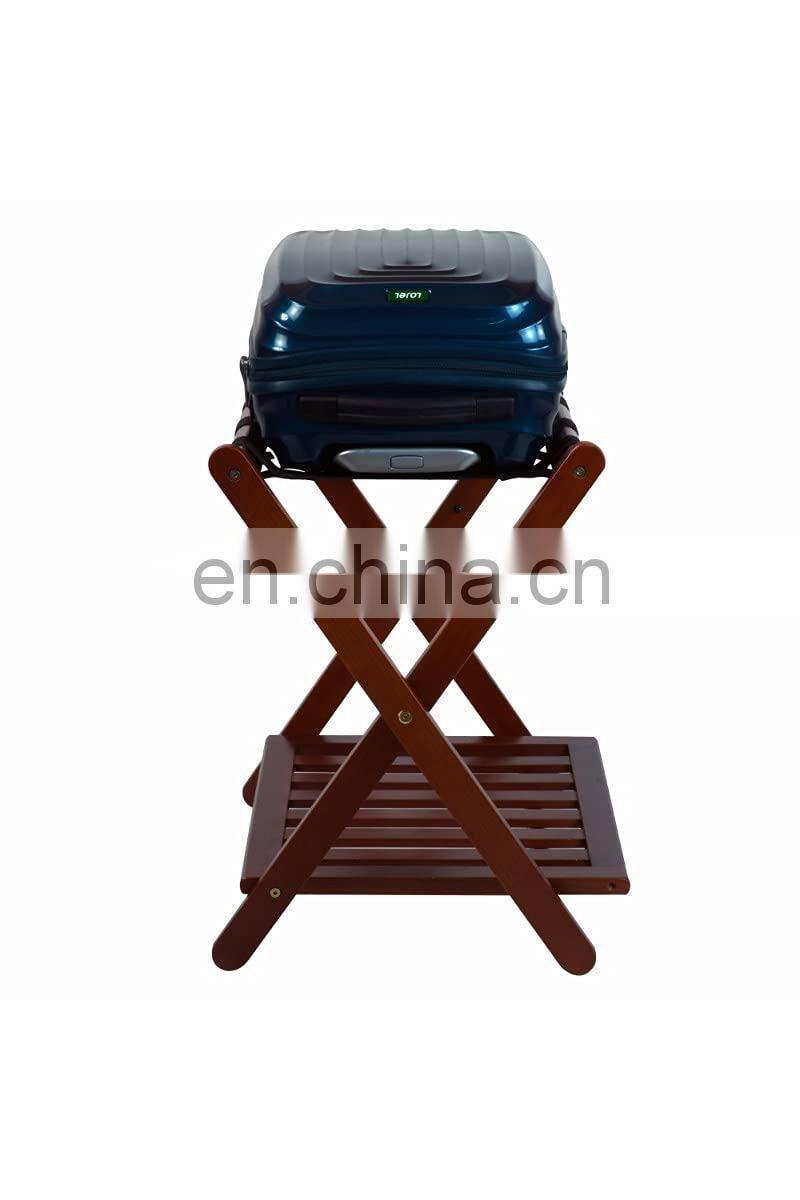 Foldable hotel luggage rack wood ,hotel wooden luggage rack