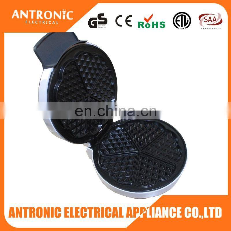 Hot sales double flat non-stick coating waffle maker electric with CE/ROHS/LFGB