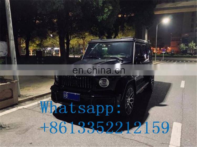 2019 year G class W464 B style carbon fiber roof spoiler for w464 G63 G65 G500 G400 G350 front wing with LED running light