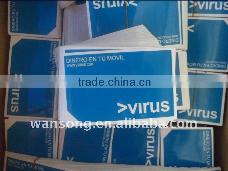 Customized size and design roll self-adhesive PVC label