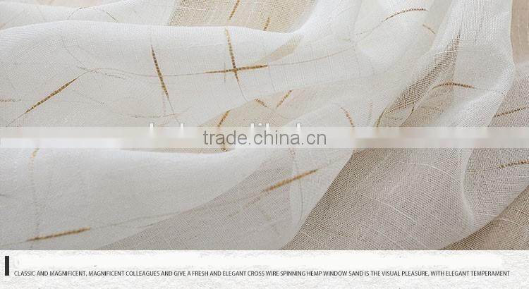 polyester jacquard finished cheap window curtains with iron rings and curtain rod