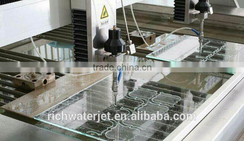 High speed cnc waterjet cutting machine with double cutting head