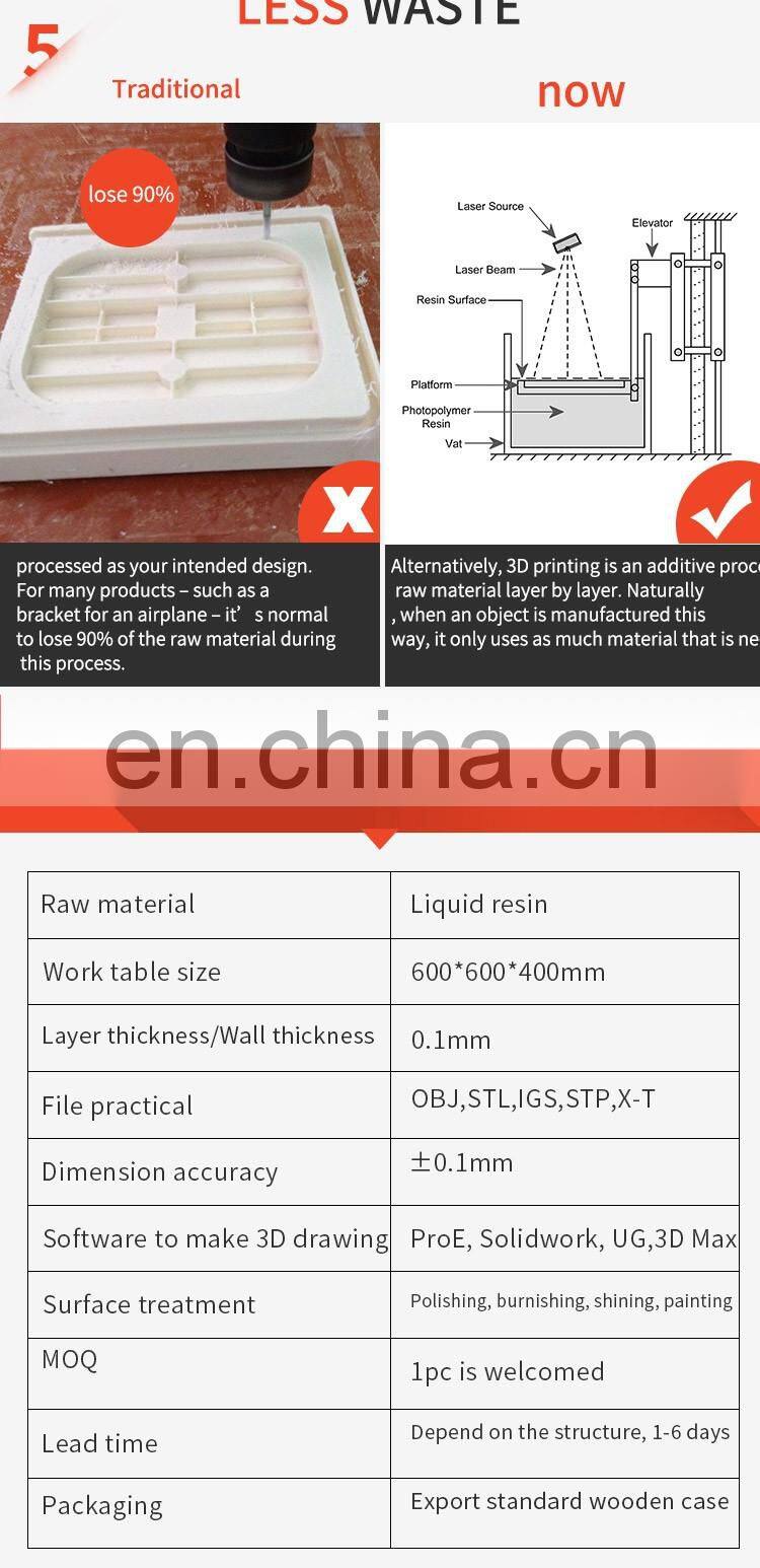 Plastic 3d cad kids toy model printing Rapid Prototype sla rapid prototype