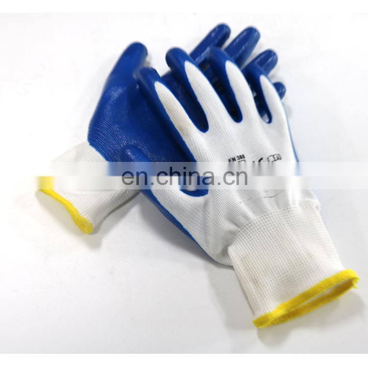 New Design Industrial 15G Nylon Spandex Safety Nitrile Foam Coating Working Gloves