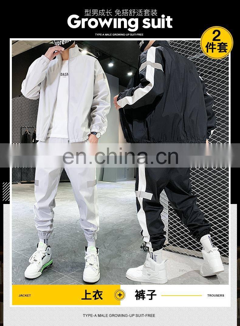 Wholesale 2-pieces men's plus size big and tall sports and leisure sports sets jogging suit custom men's suit