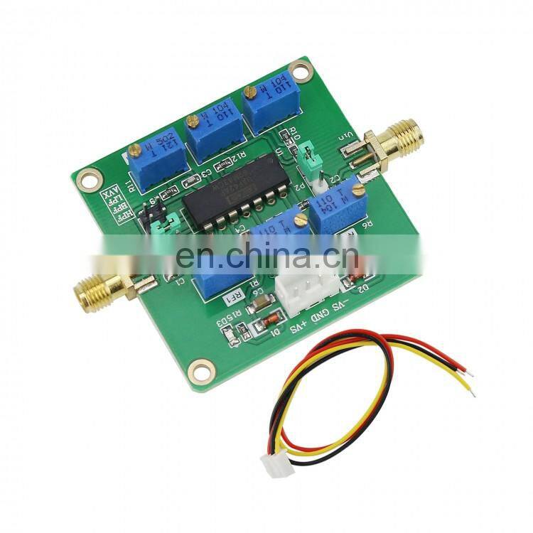 UAF42 Active Filter Adjustable Highpass/Lowpass/Bandpass Filtering Board Q value Module for Ham Radio Amplifier