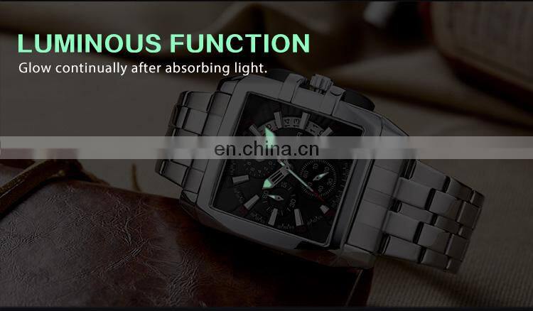Hight Quality Megir Brand Luxury Men Watch Stainless Steel Square Quartz Watches