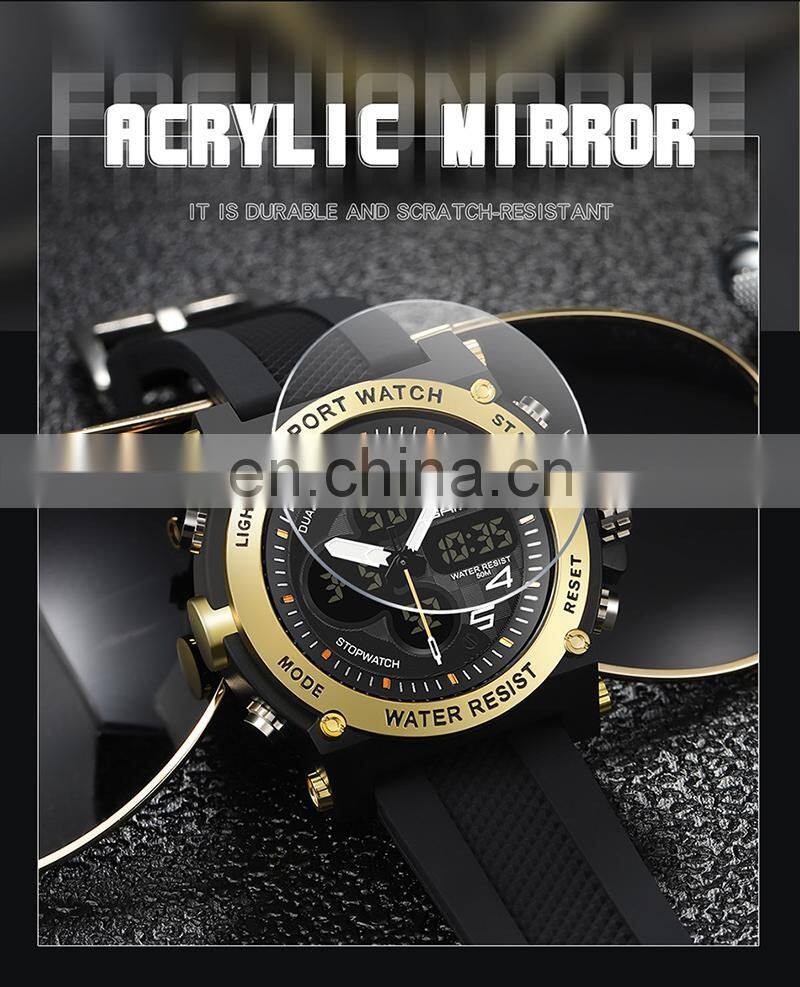 SANDA 3107 Top Brand Sports Men Watches Digital Male Clock Waterproof Digital Hand Watch