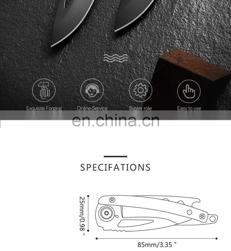 Outdoor Folding Knife Aluminum Alloy Handle Pocket Knife Jungle Survival Self-defense Portable self-defense Knife