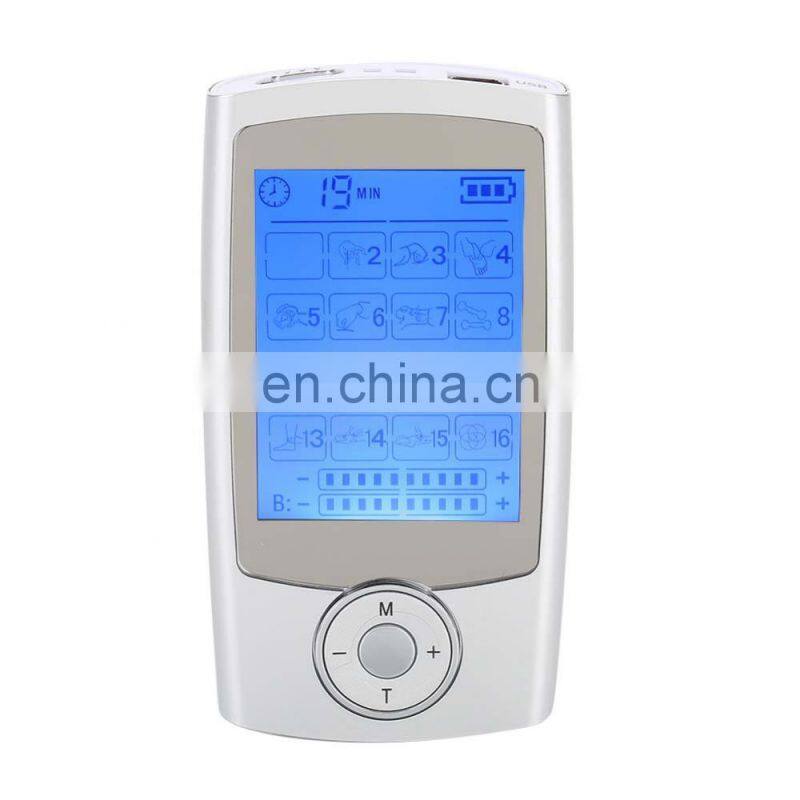 Dual Channel TENS EMS Unit 24 Modes Muscle Stimulator for Pain Relief Therapy, Electronic Pulse Massager Muscle Massager