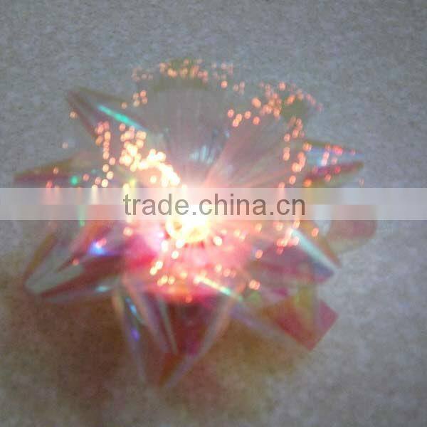 2014 HOT Sale! Festive Patry Decoration Star Ribbon Bow with LED Light for holiday decoration