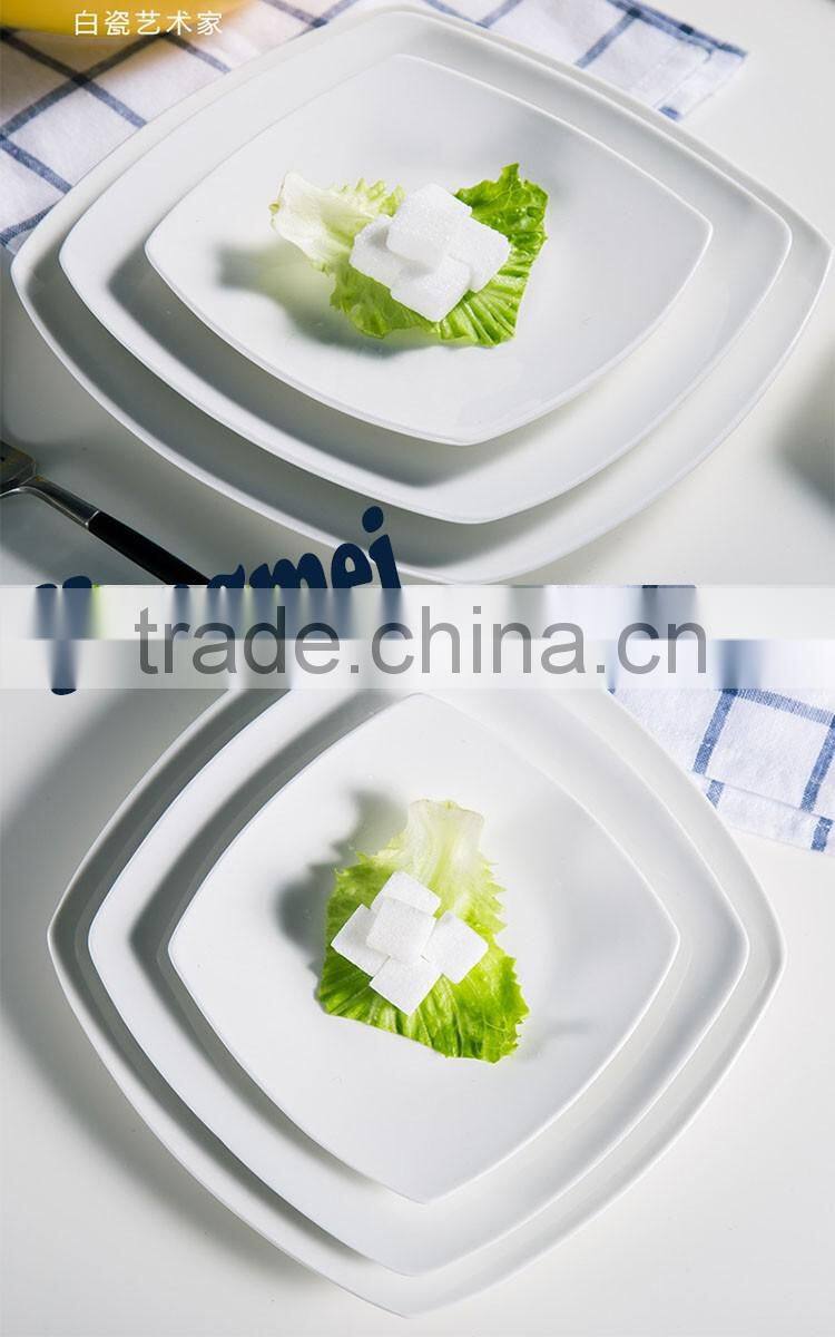 White ceramic dish Western steak serving platters