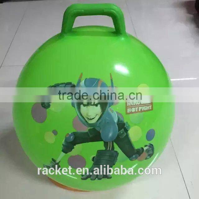 PVC inflatable toys ball with handle, jumping ball, hopper ball