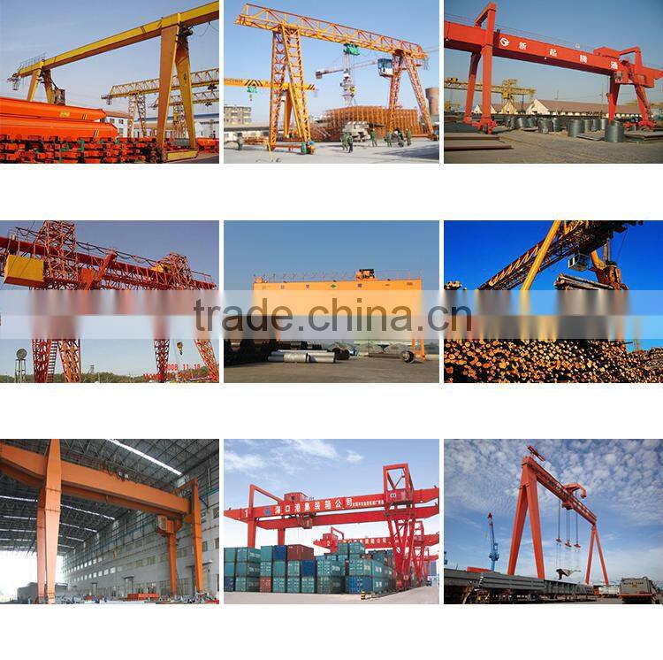 Heavy duty 50ton double girder rail travelling overhead bridge crane with electric components