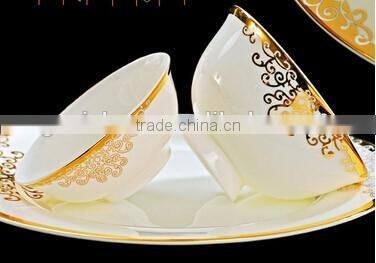 58 pcs turkish luxury design porcelain dinner set