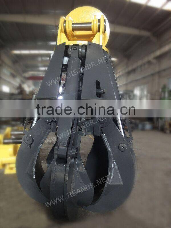 brand new excavator scrap grapple / hydraulic rotational orange peel grab
