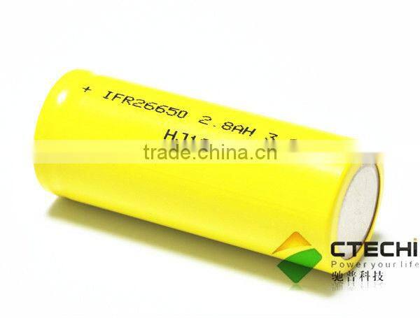 LI-FEPO4 rechargeable 26650 battery