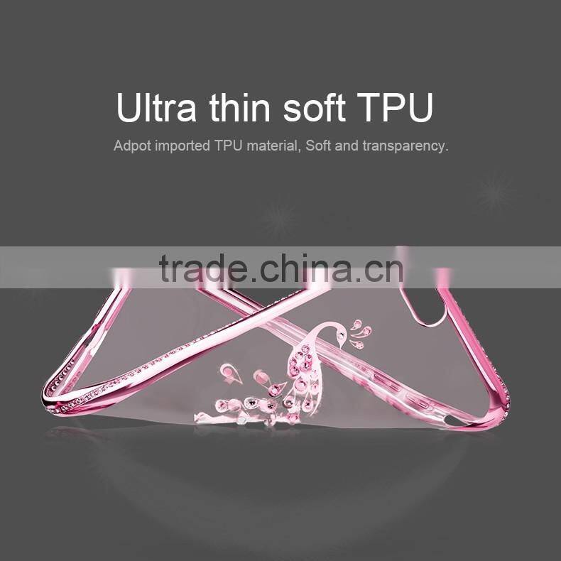 2016 new products ultra thin stylish tpu shinning glitter cell phone case cover for iphone 6/6s