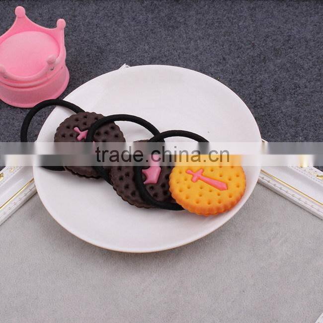 Simulation Omelette biscuit elastic hair band