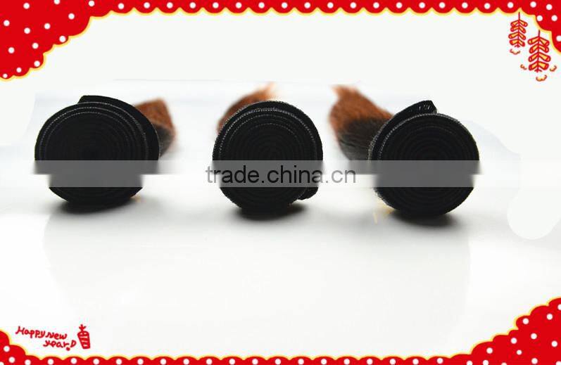 2013 Top quality brazilian cheap ombre hair extension , two tone ombre remy hair