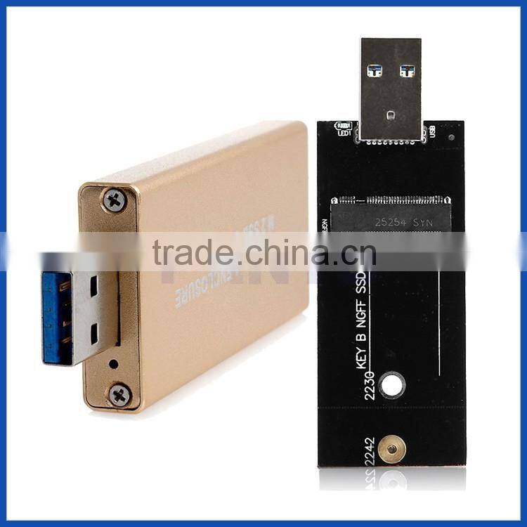 USB3.0 to SATA Based 2230/ 2242 M.2 NGFF SSD Portable Hard Disk Driver External Enclosure Storage Case