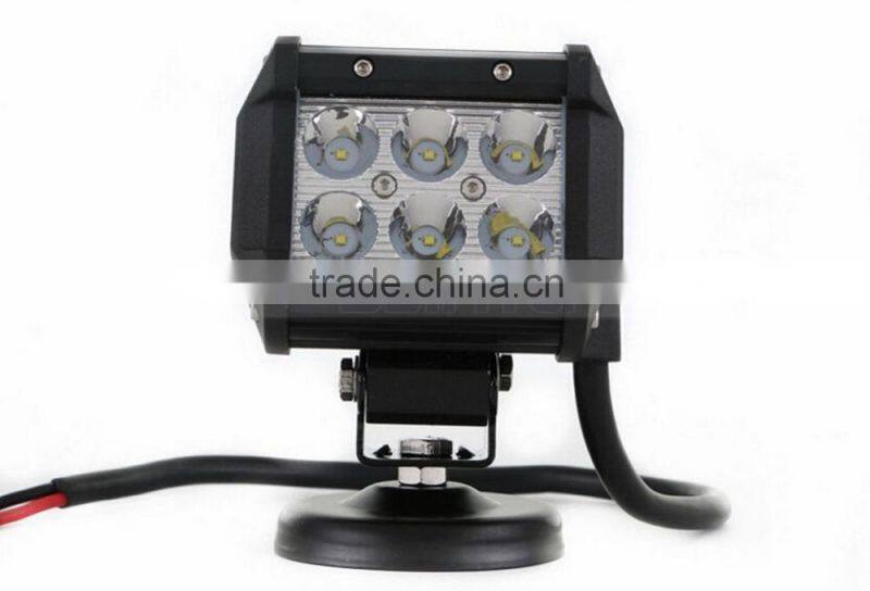18W 4 inch 6 X 3W IP67 Waterproof TRUCK/BOAT/JEEP/SUV LED Work Light Bar