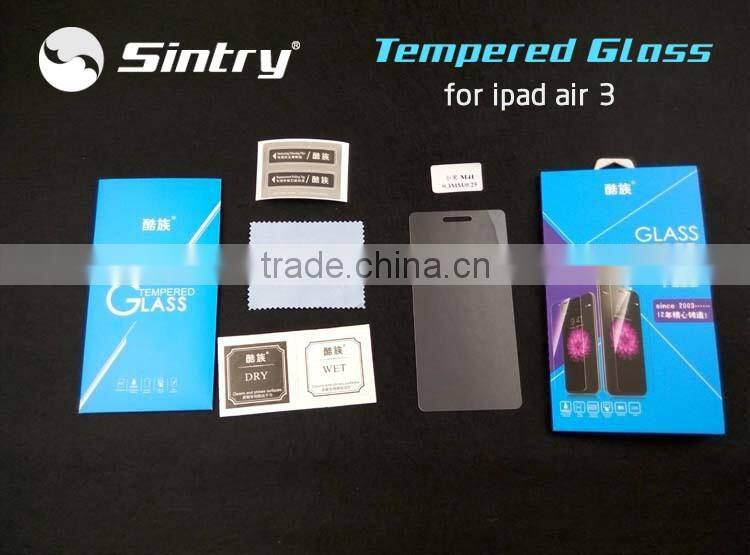 Most popular Nano coating free sample screen protector 0.26MM 2.5D tempered glass screen protector for ipad air 3