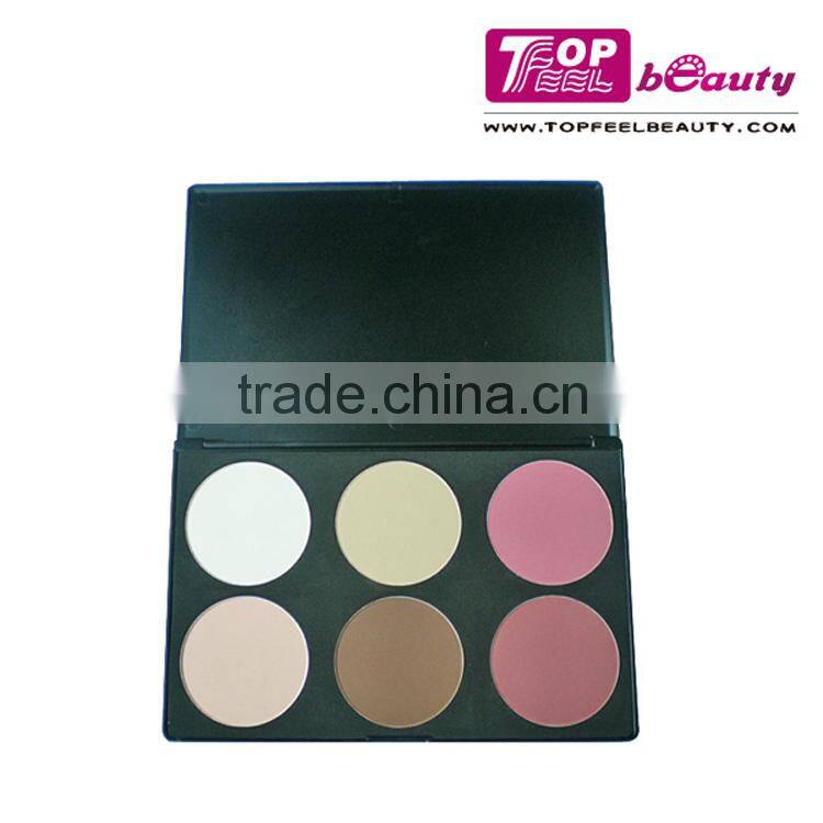 6 multi Colors oem professional blush palette makeup set