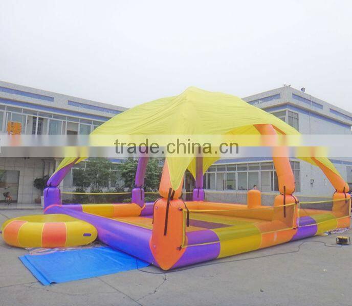 Newest pvc tarpaulin inflatable water pool rainbow inflatable pool