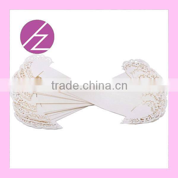 Wholesale cheap 2015 wedding paper crafts,laser cut wedding purple napkin rings MJ-32