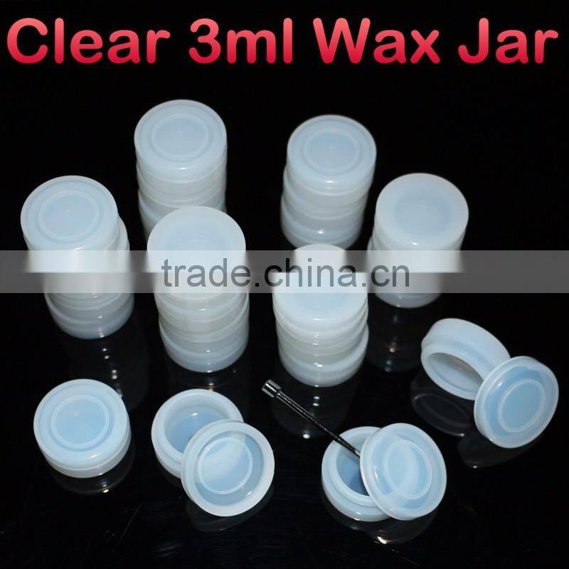 Food grade clear silicon oil jars 3ml silicone bho container non-stick silicone essential oil container