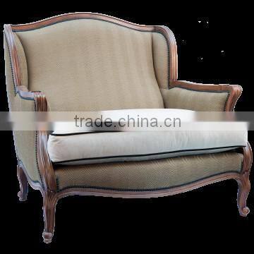 Stylish black fabric single side arm hotel sofa XY3464