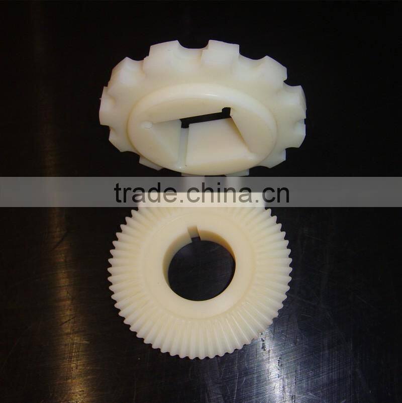 custom engineering plastic CNC machining polyamide nylon spur gear wheel