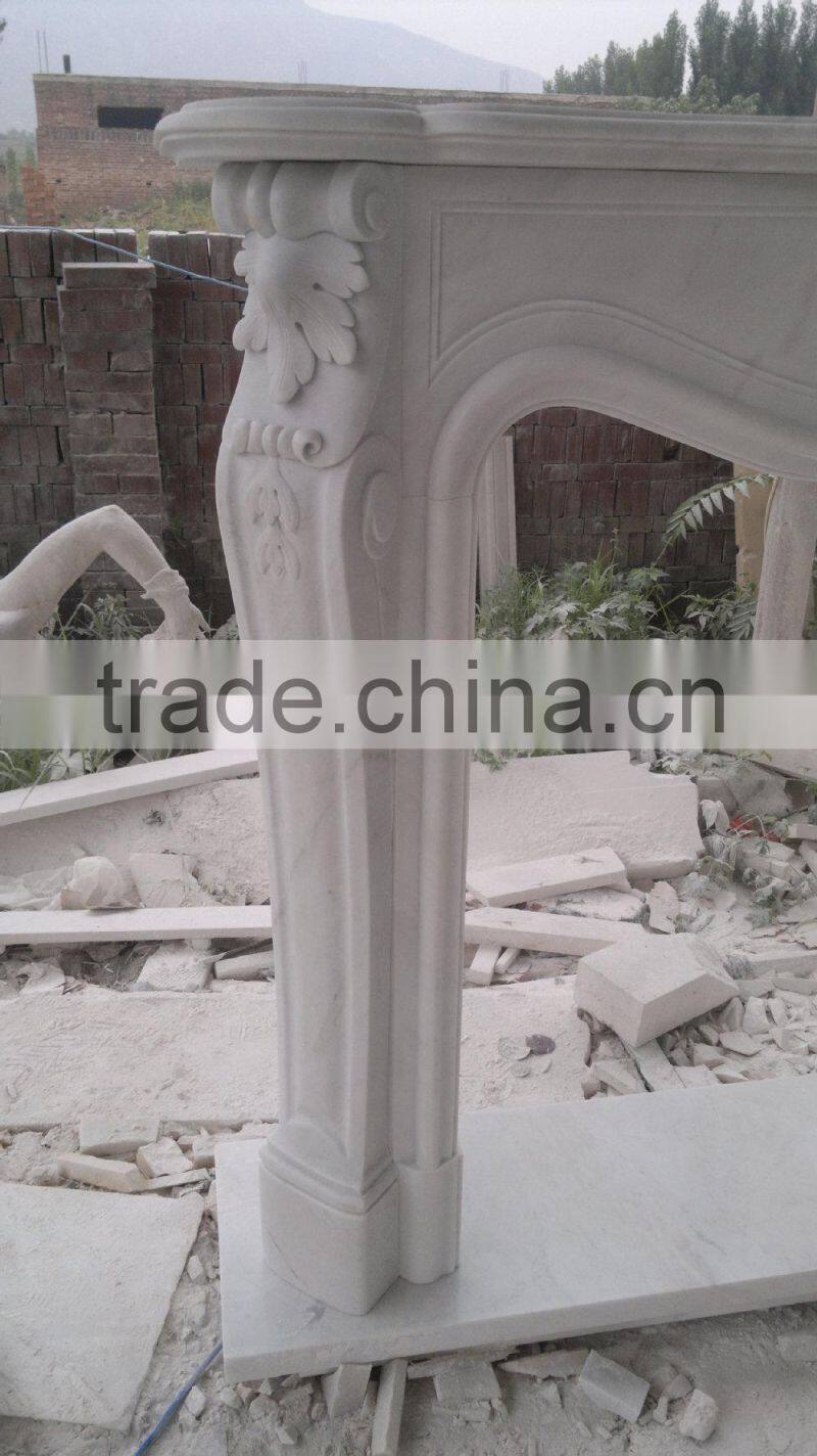 stone marble fireplace mantel