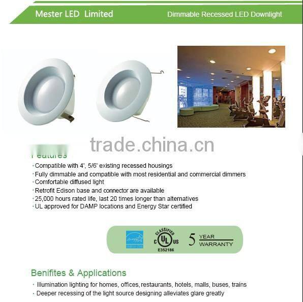 UL and Energy Star Listed Residential led downlight