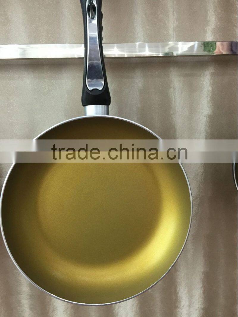 Quality Aluminum Non stick Gold color Fry Pan Sets( ZS-ST056)