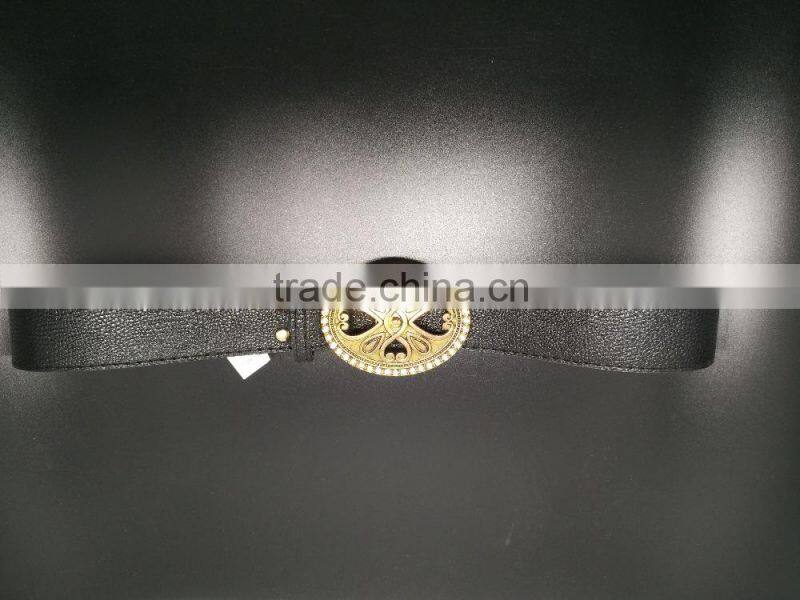 RHINESTONE BUCKLE fake leather customized style