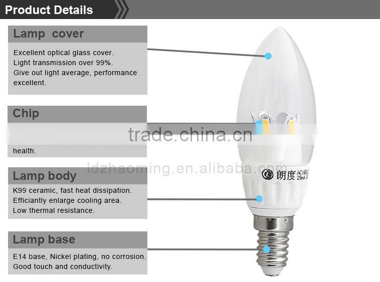 E14 4W led Candle Bulb Light, chanderlier led spotlight warm white,led indoor lighting