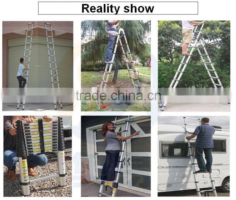 2015 Super cheap price "a" frame telescopic electric attic ladder AZJ1020